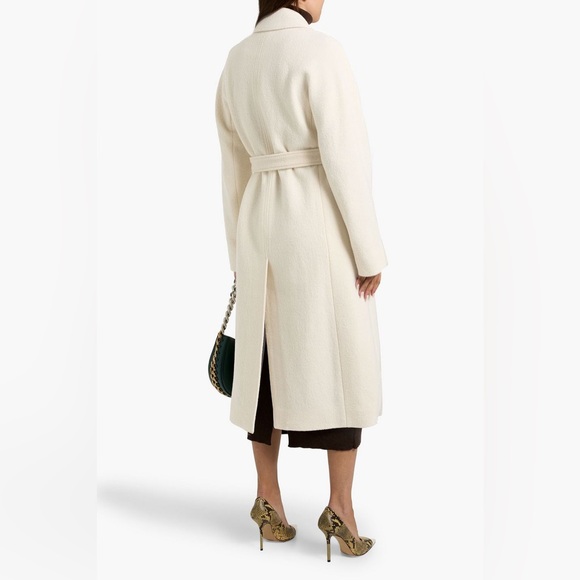 VERONICA BEARD Della Dickey double-breasted wool coat Ecru Cream Ivory L NWT - Picture 3 of 8